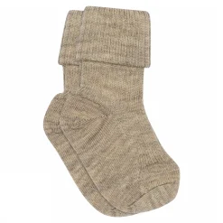 Wollripp-Socken hellbraun meliert