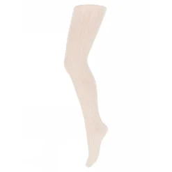 Wollripp-Strumpfhose creme