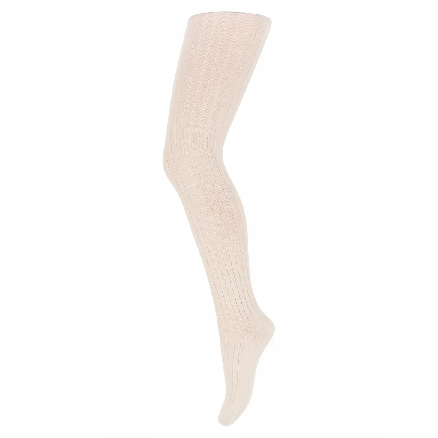 Wollripp-Strumpfhose creme