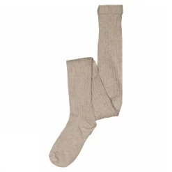 Wollripp-Strumpfhose hellbraun meliert