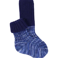 Wollsocken Baby blau meliert 80/86