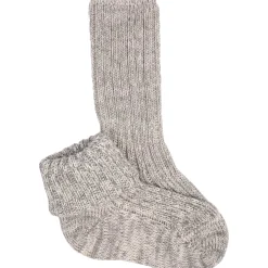Wollsocken Baby grau meliert 68/74