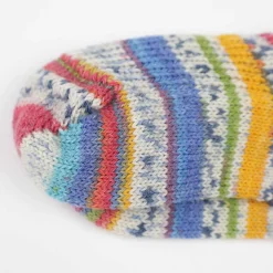 Wollsocken Kind bunt meliert 19-20
