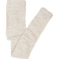 Wollstrick-Leggings hellbraunmeliert 80/86