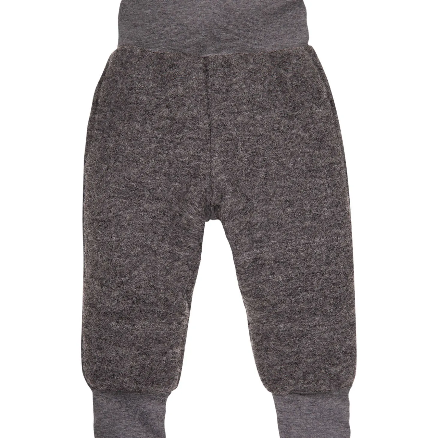 Wollwalk-Hose grau melange 86/92