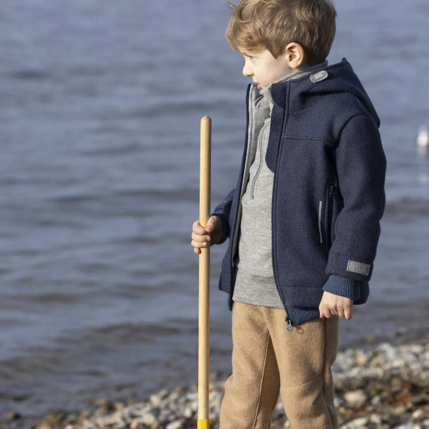 Wollwalk-Hose karamell 122/128