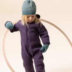 Wollwalk-Overall aubergine 62/68