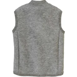 Wollwalk-Weste grau 122/128