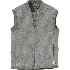 Wollwalk-Weste grau 122/128