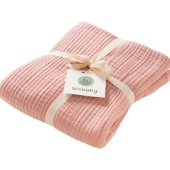 Babydecke Musselin 105 x 105 cm rosa