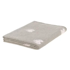 Babydecke 75x100cm "Herz" taupe-rosa