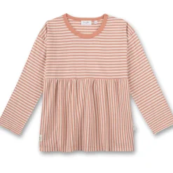 Baby Langarmshirt apricot gestreift 62