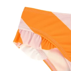 Bade-Hose mit Rüschen orange gestreift 104