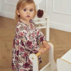 Bodykleid langarm geblümt altrosa 62