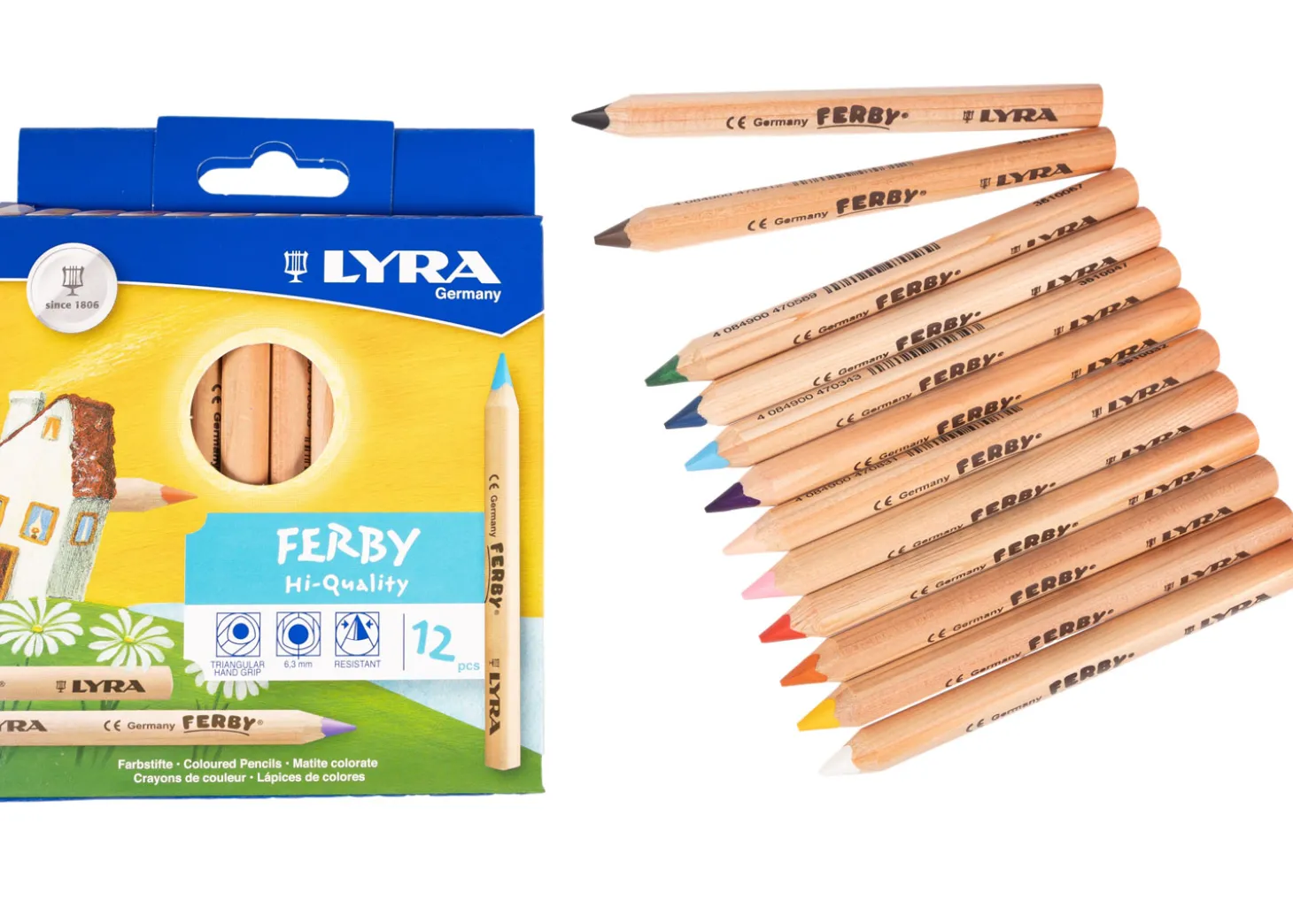 12 Buntstifte Ferby® natur