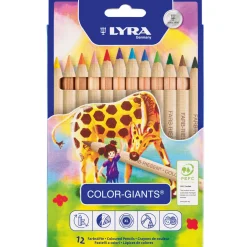 12 Buntstifte LYRA Farb-Riese® Natur