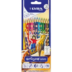 12 Buntstifte LYRA Groove slim + Spitzer