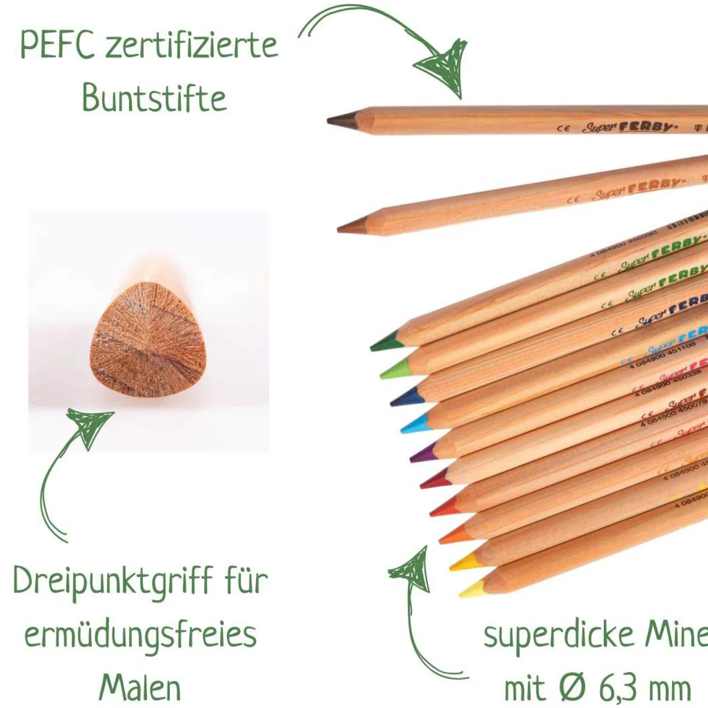 12 Buntstifte Waldorf Selection Super Ferby®