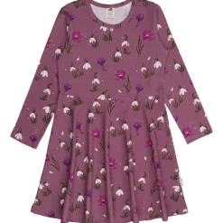 Drehkleid "Schneeflocken" mauve 110