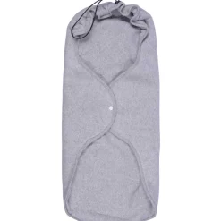 Einschlagdecke Babyschale grau Baumwollfleece