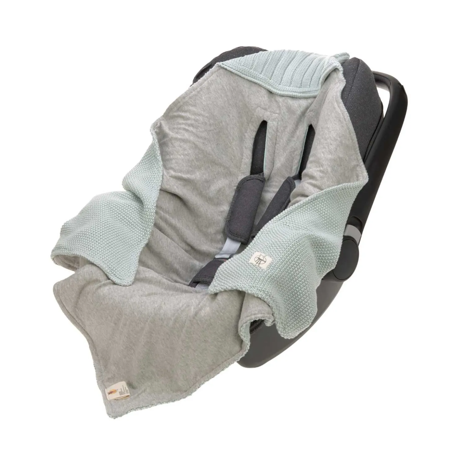 Einschlagdecke Babyschale mint