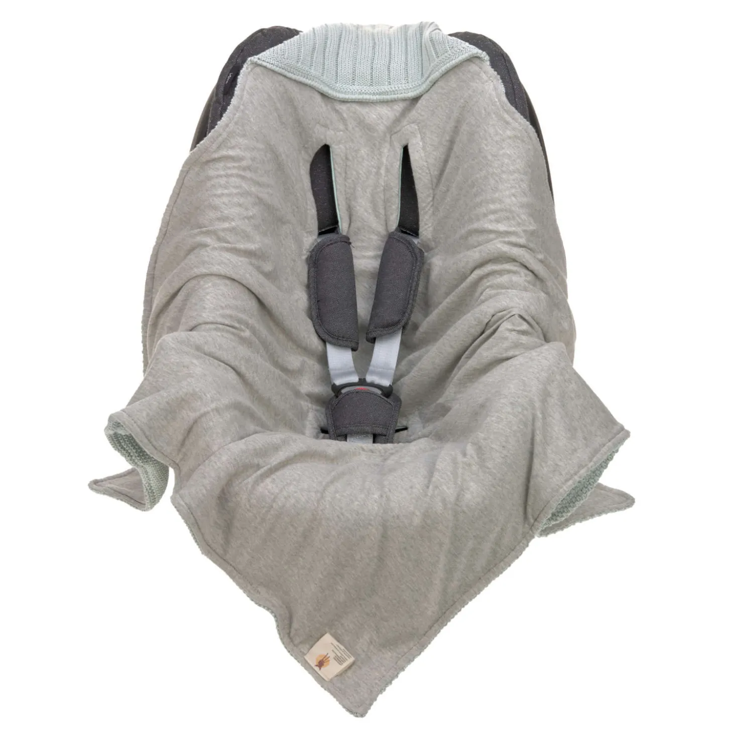 Einschlagdecke Babyschale mint