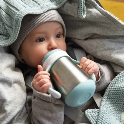 Einschlagdecke Babyschale mint