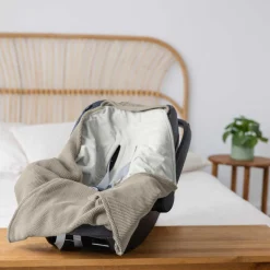 Einschlagdecke Babyschale taupe