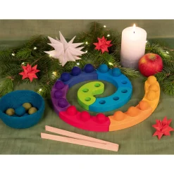 Farbspiel und Adventsspirale