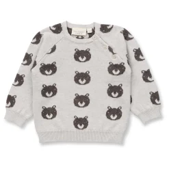 Feinstrick-Pullover "Bären" creme 92