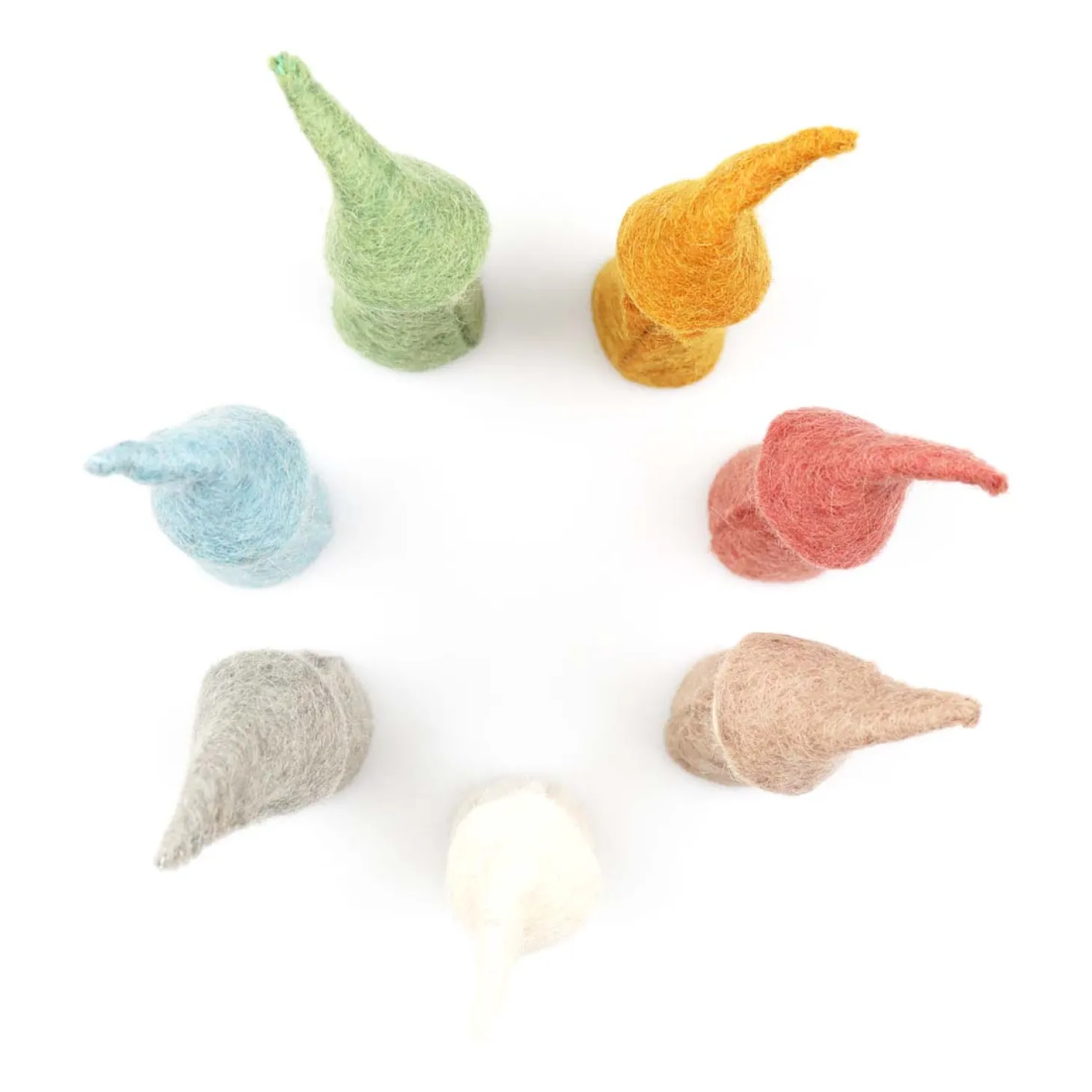 7 Filzzwerge Pastell