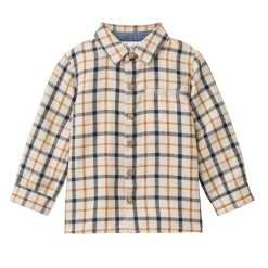 Flanell-Hemd kariert hellbeige 110/116