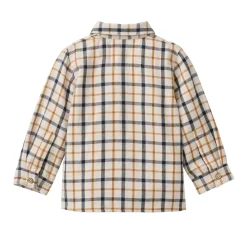 Flanell-Hemd kariert hellbeige 110/116