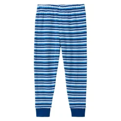 Frottee-Schlafanzug blau geringelt 104