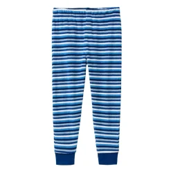 Frottee-Schlafanzug blau geringelt 104