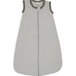 Ganzjahresschlafsack Wolle Seide Ringel khaki 70