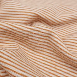Ganzjahresschlafsack Wolle Seide Ringel curry 110 cm