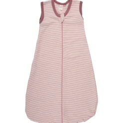 Ganzjahresschlafsack Wolle Seide mauve Ringel 70 cm