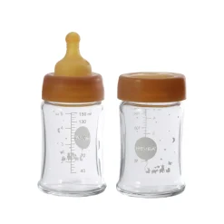 Glas-Babyflaschen Set 150ml Weithals