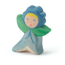 Holzfigur Blumenkind Vergissmeinnicht