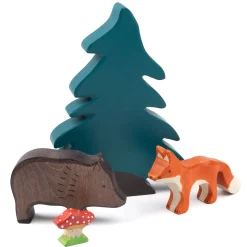 Holzfigur Fliegenpilz klein