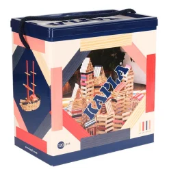 Holzplättchen 120er Box rot-rosa-dunkelblau