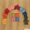 Holzplättchen 100er Kasten bunt
