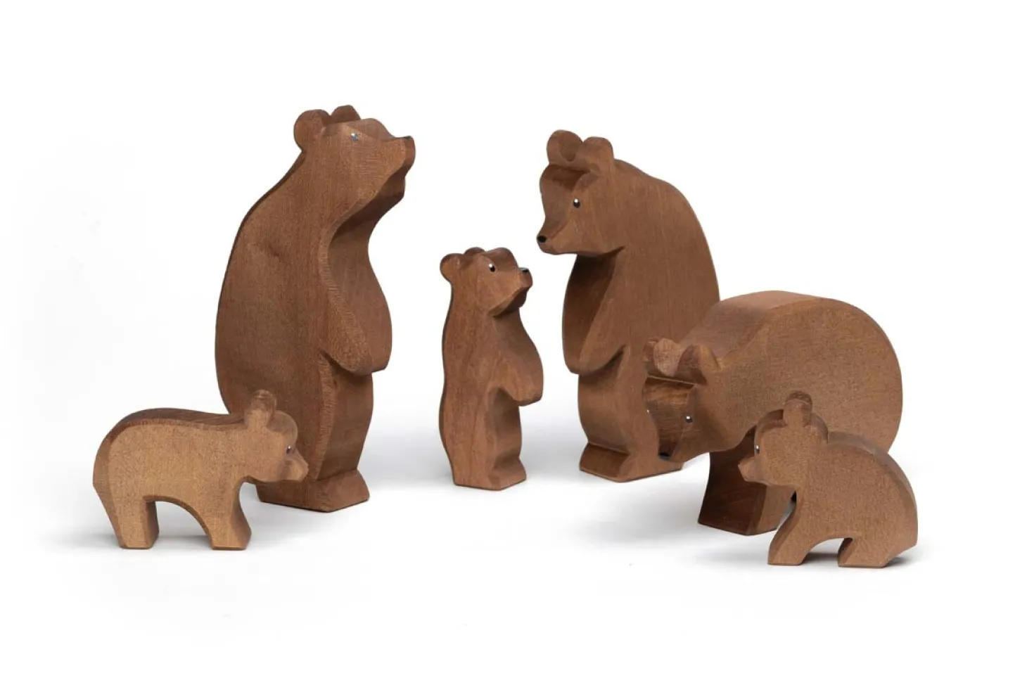 Holztier Bär stehend Kopf hoch