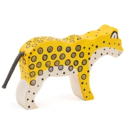 Holztier Leopard
