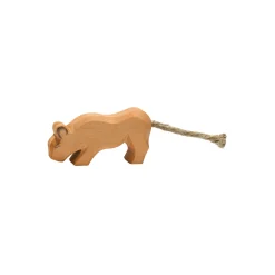 Holztier Löwe klein Kopf tief