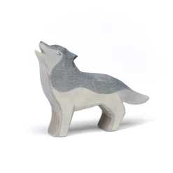 Holztier Wolf heulend