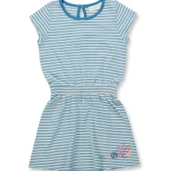 Jersey-Kleid blau weiß geringelt 104