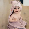 Kapuzen-Handtuch Hase Rose