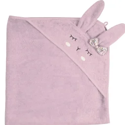 Kapuzen-Handtuch Hase Rose
